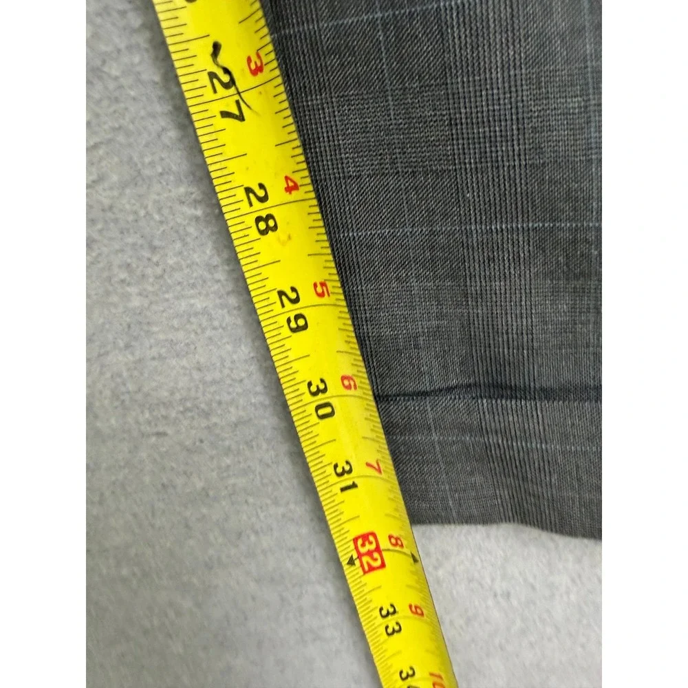 Hickey‎ Freeman Nordstrom Mens Grey Glen Plaid Worsted Wool Suit 44 Long Madison